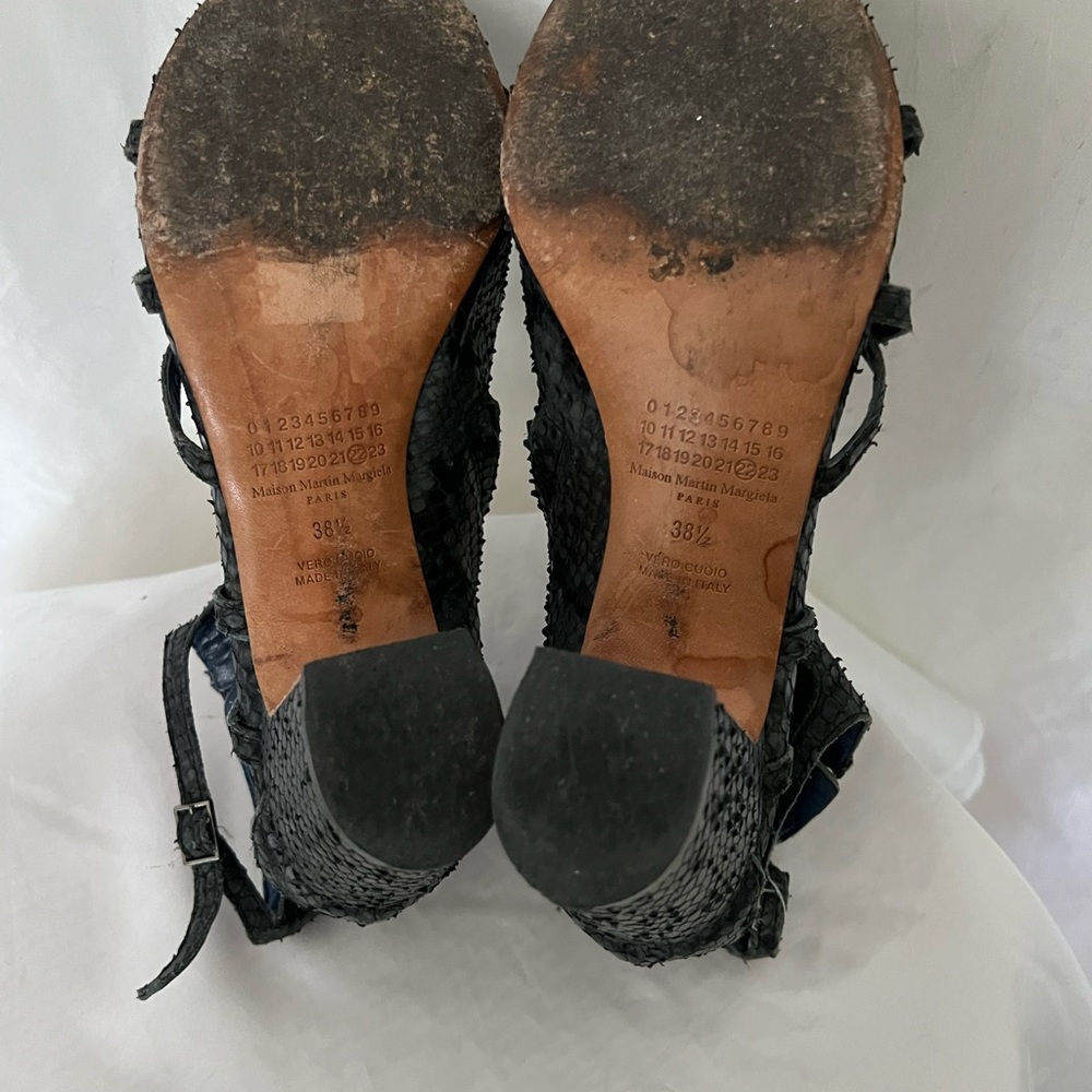 Madison Martin Margiela Python Embossed Leather S… - image 5